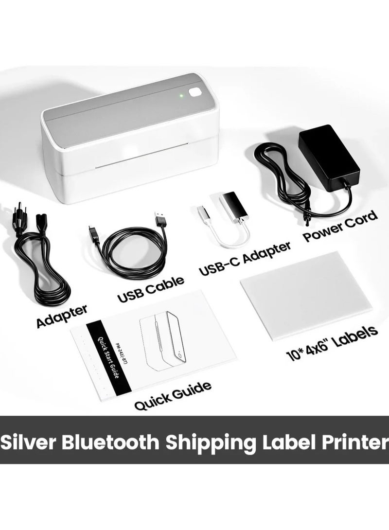 phomemo 241 Bluetooth Thermal Label Printer Wireless Small Shipping Label Printer 4X6 Compatible with iPhone Android Mac Window