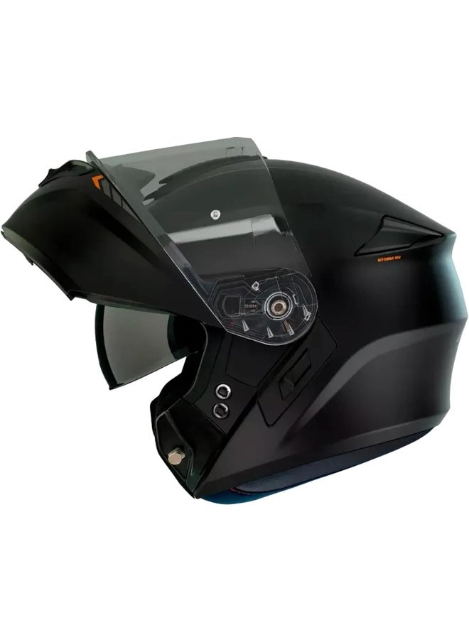 AXXIS Modular Storm S-06 Solid Matte Black Helmet Size L with Approved Solar Glasses  - Image 1