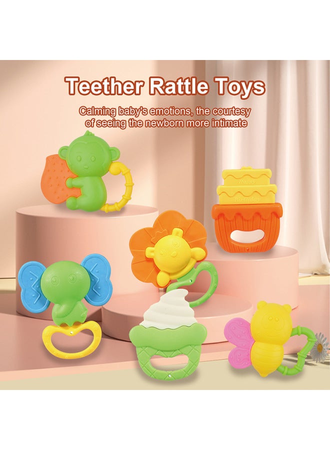 Export Rattle Baby Teether Cartoon Animal-shaped Teether Soothing Toy - Image 2
