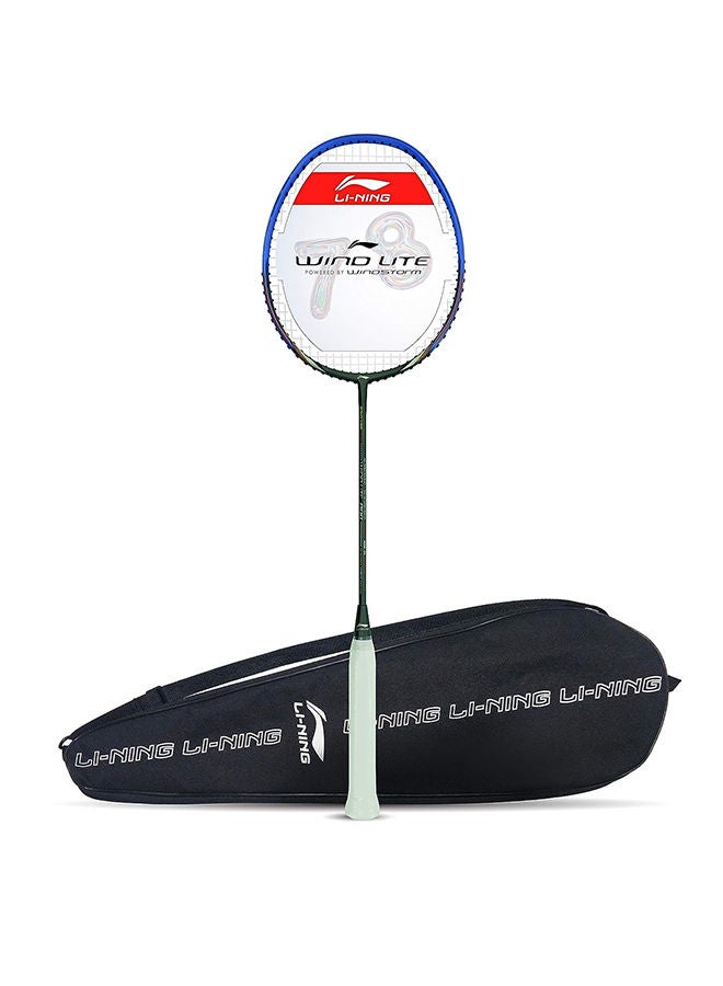 Li-Ning مضرب تنس الريشة Li-Ning Wind Lite 800 المصنوع من ألياف الكربون مع غطاء مضرب كامل | للاعبين المتوسطين | 79 جرام | أقصى شد للوتر - 30 رطلاً - Image 1