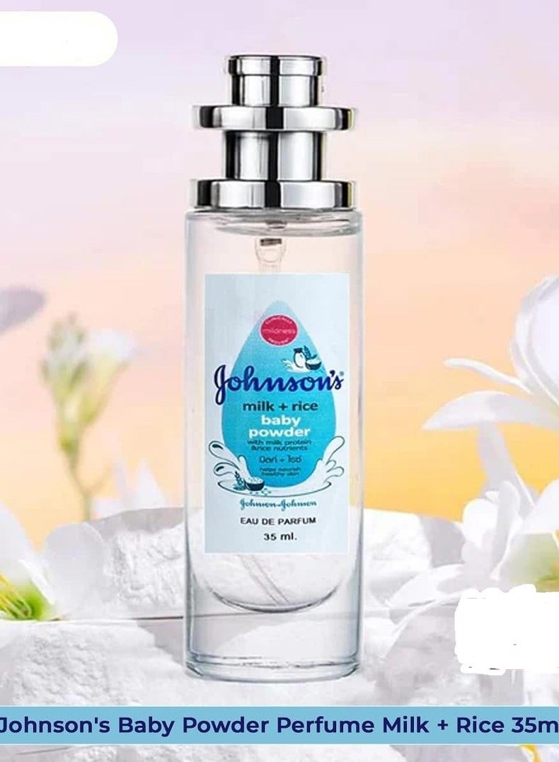 Johnson's Baby Johnson’s Body Perfume Powder – 35 ml (Baby Powder, Milk & Rice, Blossoms) - Image 4