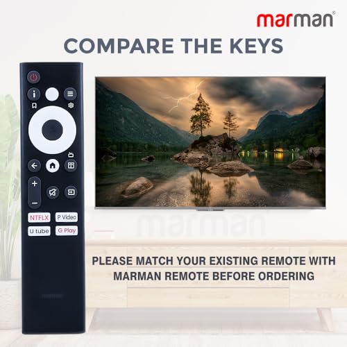 marman® Compatible with Sansui Google Tv Remote Control Original Model JSW43ASUHD JSW50GSUHD JSW65ASUHDFF Suitable for 4K UHD HD Ready QLED Smart Android Television - Non Voice Command - Image 3