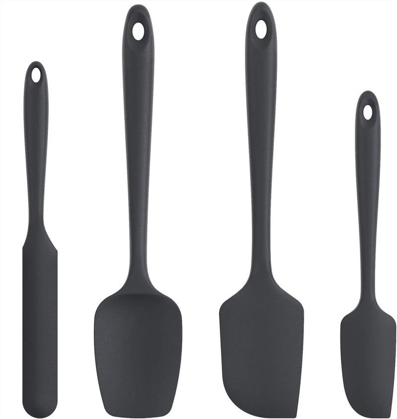 UTaste Silicone Spatula Set with 600 Degrees Fahrenheit Heat Resistant (Black) - Image 1