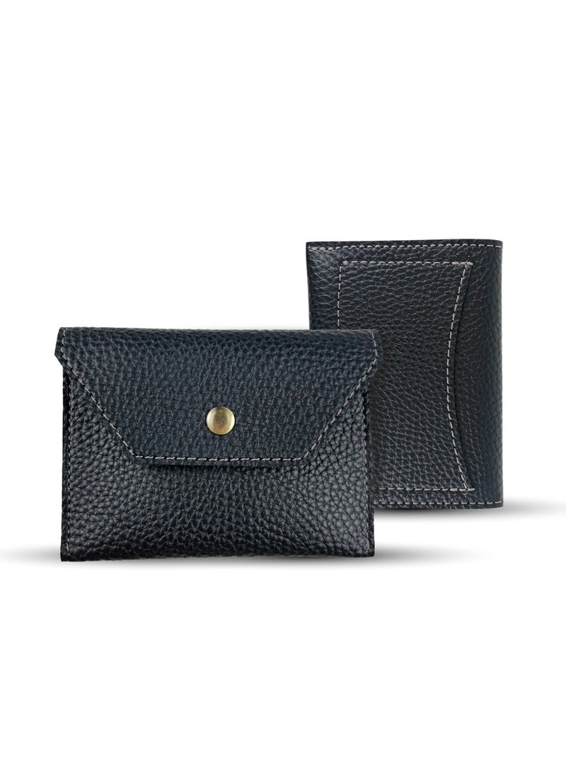 LeArt Leather Coin Wallet for Men & Women | Coin Purse | Coin Holder | For Coins, Keys, Earphones, Cards, AirPods, Rosary | Great Gifting Option (Wallet Black)  - Image 1
