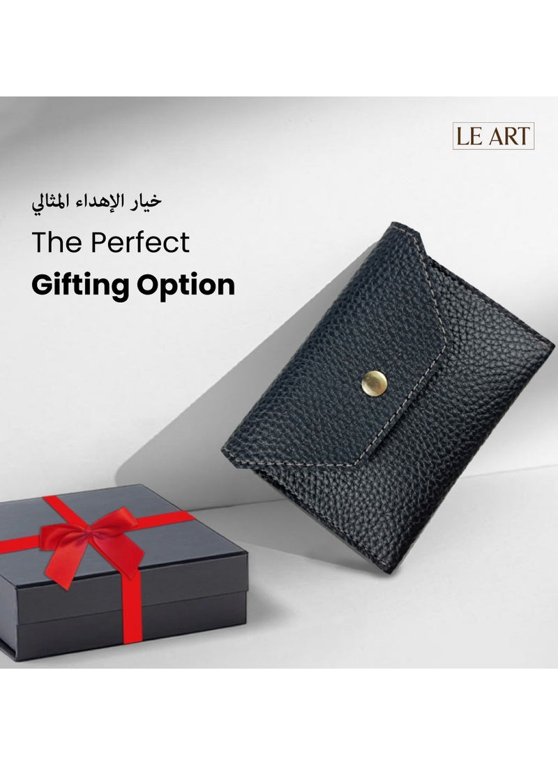 LeArt Leather Coin Wallet for Men & Women | Coin Purse | Coin Holder | For Coins, Keys, Earphones, Cards, AirPods, Rosary | Great Gifting Option (Wallet Black)  - Image 5