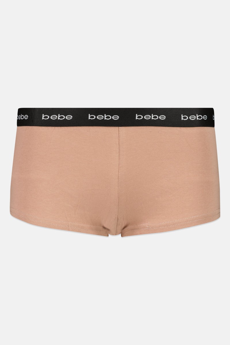 bebe Women 3 Pieces Brand Logo Boyshorts, Multicolor - Image 2