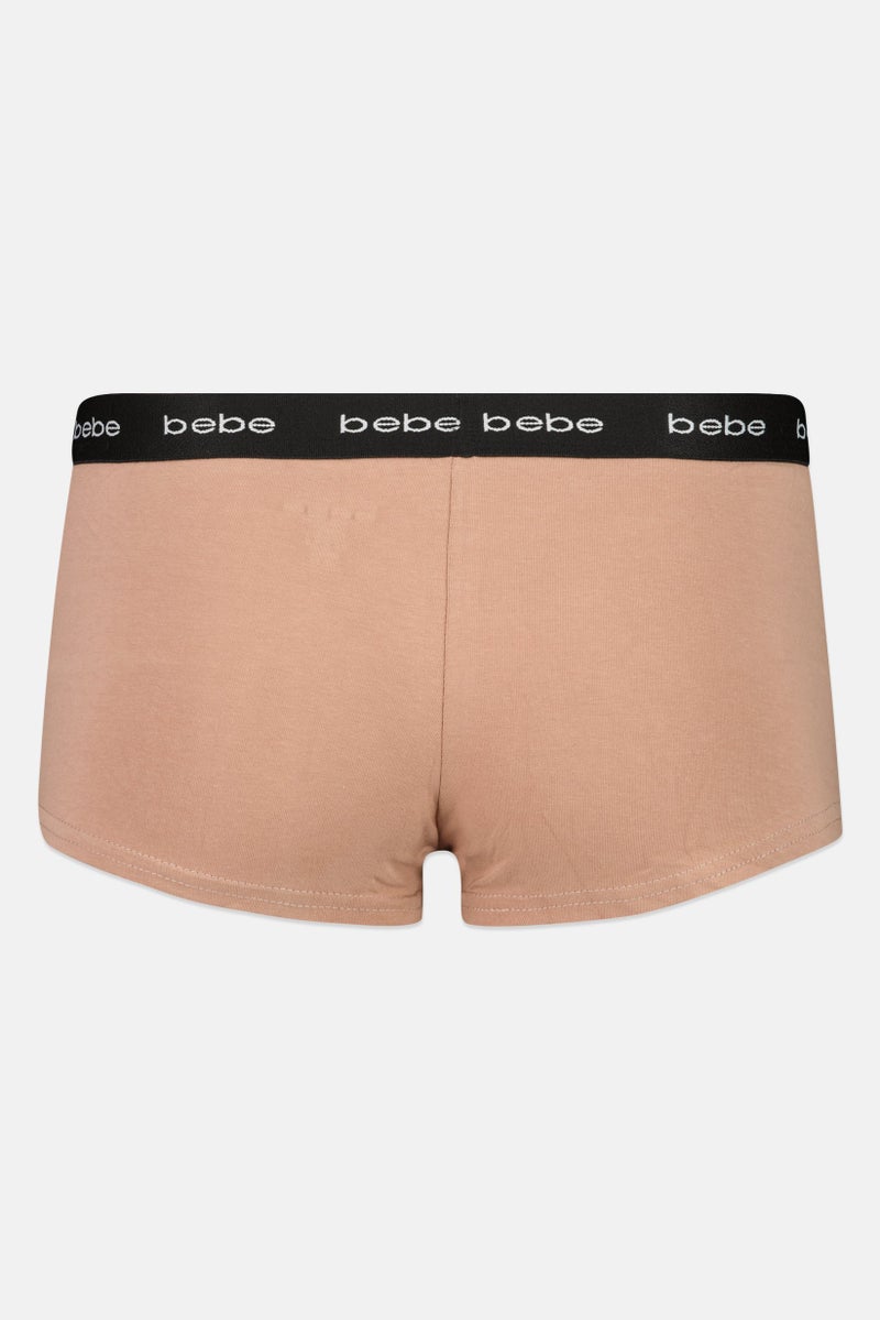 bebe Women 3 Pieces Brand Logo Boyshorts, Multicolor - Image 5