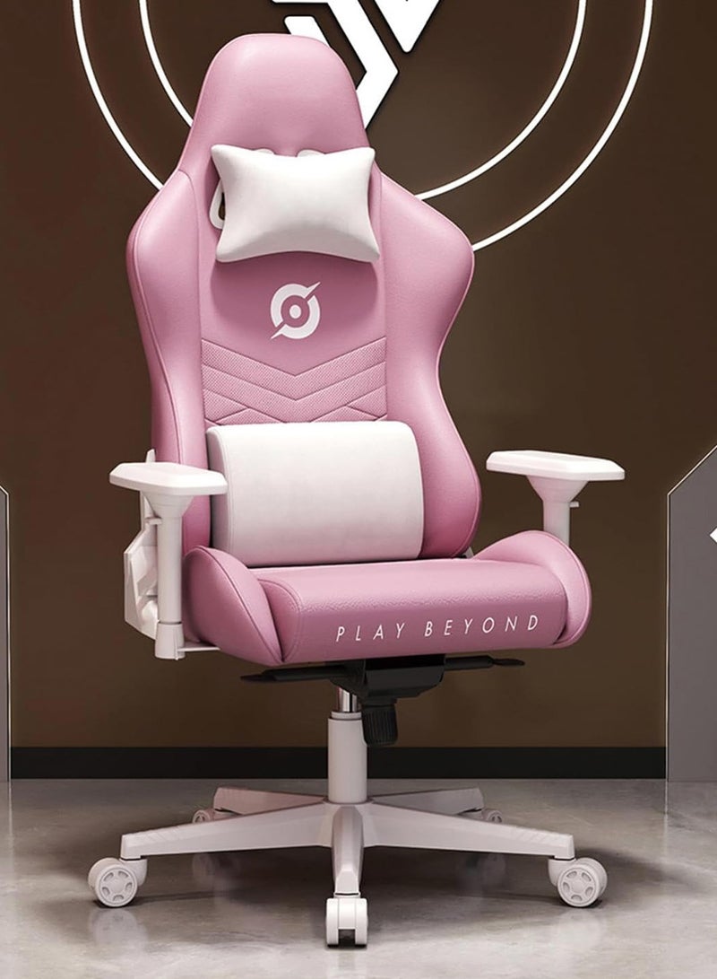 LIMOS Platinum Leather Gaming Chair with Adjustable Hand Rest and Rocking Function Ultimate Comfort for Gamers - Image 1