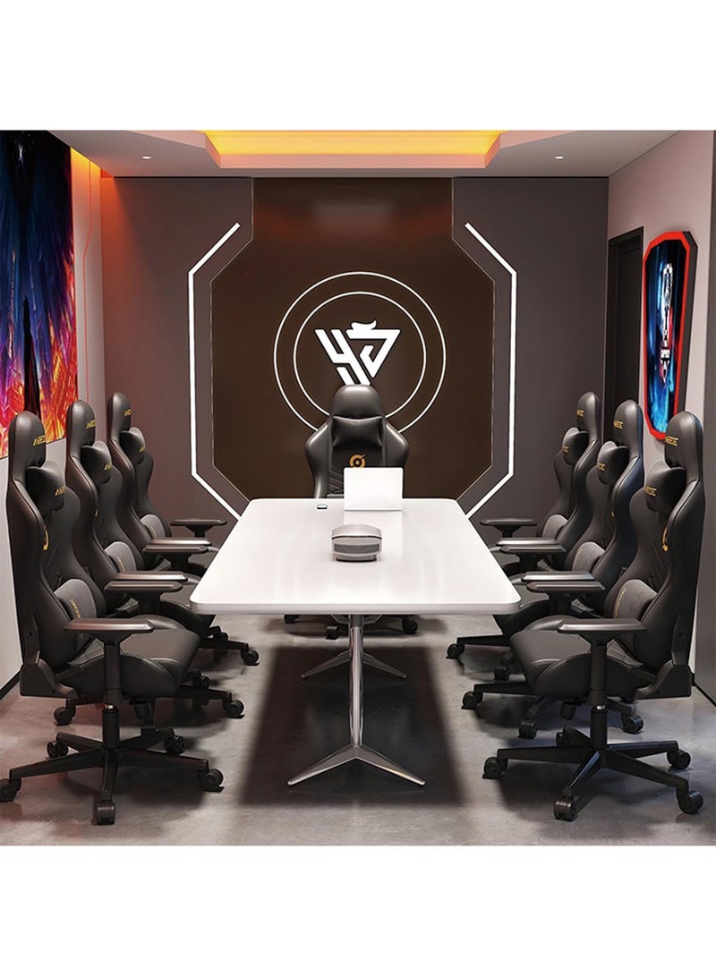 LIMOS Platinum Leather Gaming Chair with Adjustable Hand Rest and Rocking Function Ultimate Comfort for Gamers - Image 2