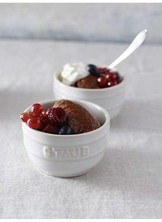 STAUB رامكين ستوب عاجي 9 سم. سيراميك. توفير المساحة: قابل للتكديس. سطح مينا. مناسب للميكروويف، الفرن، الفريزر وغسالة الصحون. مجموعة من 2 - Image 2