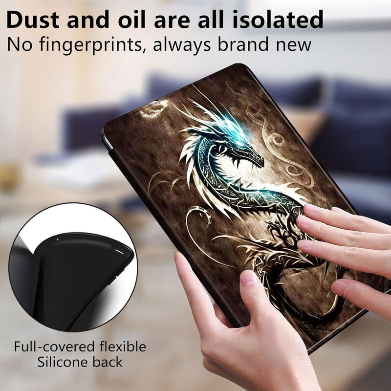 Mxfdegf Case for All-New Fire HD 8 & 8 Plus Tablet (12th /10th Gen, 2022/2020),360 Degree Rotating Stand Smart Protective Cover Case,for Amazon Fire HD 8 inch Tablets (2022/2020),Dragon - Image 5