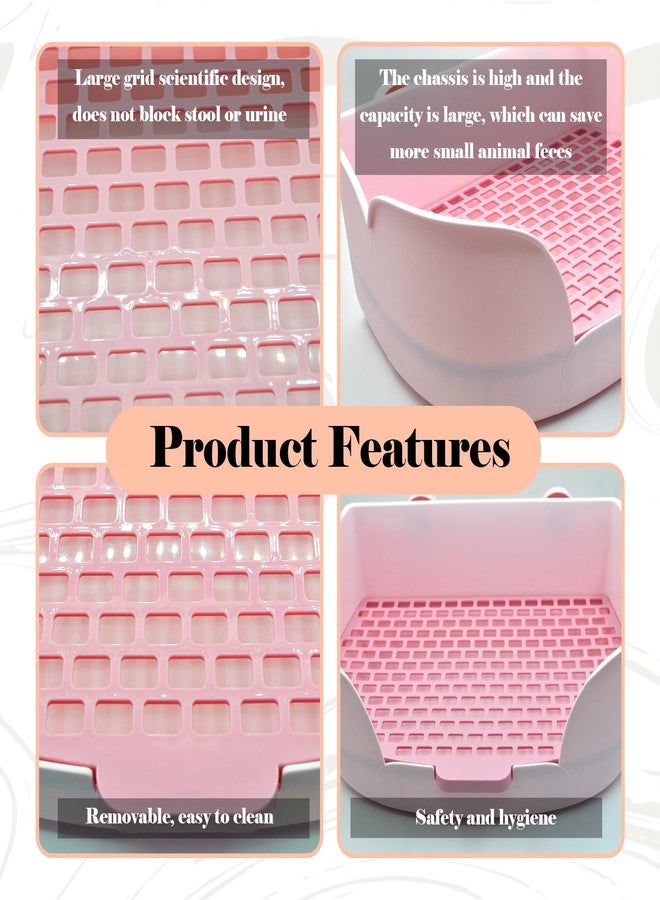 MUYG 15.1"X11.0" Large Rabbit Litter Box,Plastic Square Rabbits Potty Trainer with Bigger Pan Bunny Corner Toilet Box with Small Animal Disposable Liner for Guinea Pigs Hamster Chinchilla(Purple) - Image 5