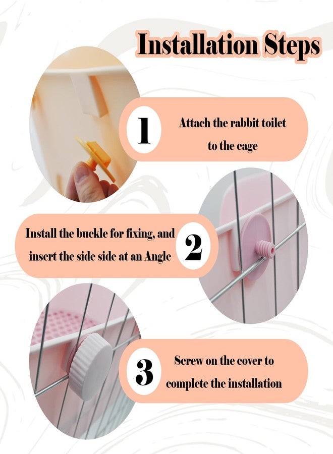 MUYG 15.1"X11.0" Large Rabbit Litter Box,Plastic Square Rabbits Potty Trainer with Bigger Pan Bunny Corner Toilet Box with Small Animal Disposable Liner for Guinea Pigs Hamster Chinchilla(Purple) - Image 4