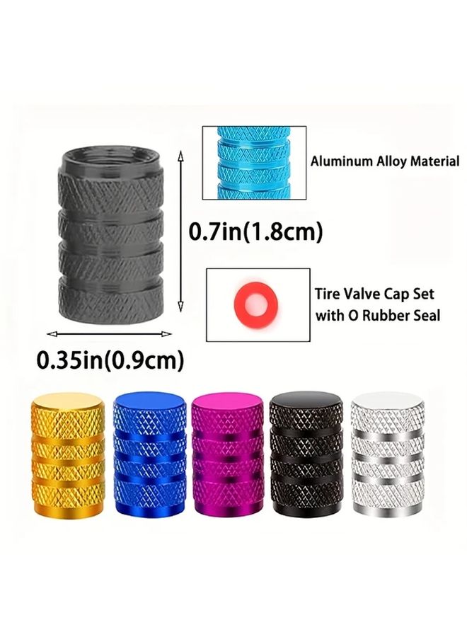 20pcs Silver Bicycle Tire Valve Adapter Set Presta To Schrader Converters With Valve Caps - Image 3