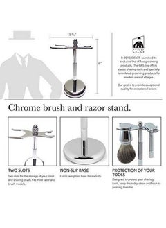 G.B.S .B.S Men’S Shaving Kit Butterfly De Safety Razor Badger Brush Shaving Bowl Shave Soap Stand Aftershave Cologne Plus Blades With Bag Home Pack Of 9 Pieces  - Image 3