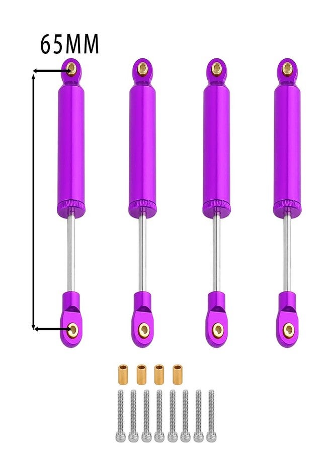 Pothyes Ascent 18 4PCS Built-in Spring Shocks Absorbers Damper for 1/18 RC Crawler Redcat Ascent-18 Metal Upgrade Part (purple, 65mm) - Image 3