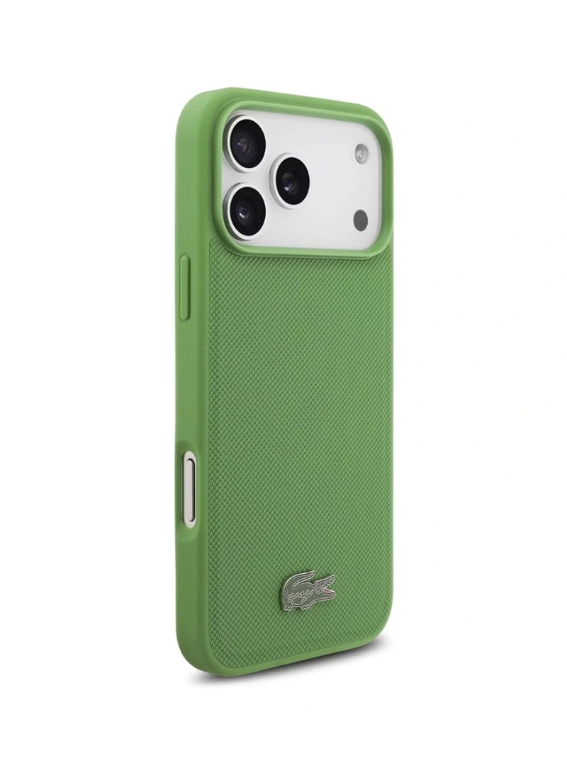 Lacoste MagSafe PU Leather Hard Case With Iconic Petit Pique Logo For iPhone 17 Pro Max - Green - Image 1