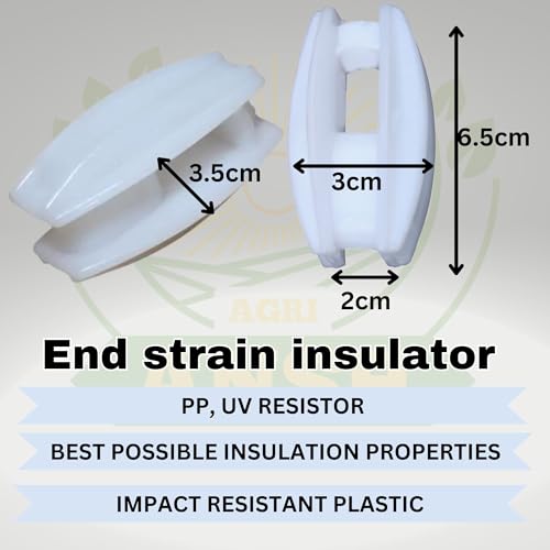 Agriansh Heavy Plastic Corner Insulator Used for Solar Zatka Machine Fencing with Clutch Wire Also Used for Fencing in Farm| Industrial Park| Garden| Home| White Heavy Plastic Insulator Pack of 50 - Image 2