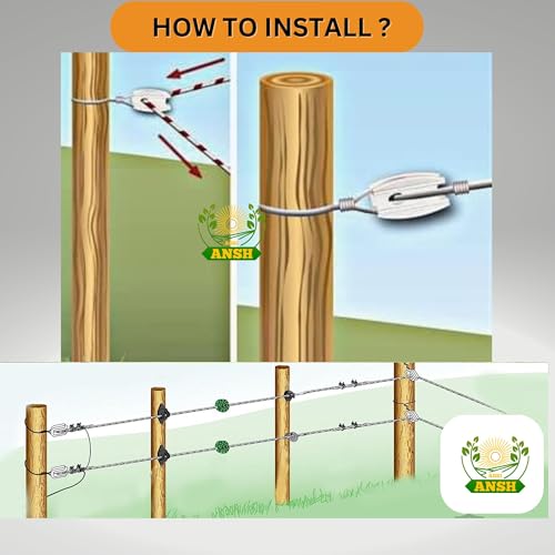 Agriansh Heavy Plastic Corner Insulator Used for Solar Zatka Machine Fencing with Clutch Wire Also Used for Fencing in Farm| Industrial Park| Garden| Home| White Heavy Plastic Insulator Pack of 50 - Image 5