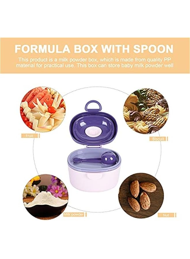 1pc Milk Powder Box Milk Powder Dispenser Portable Milk Storage Milk Powder Storage Box Anti-spill Container Body Powder Baby Pp Purple  - Image 1
