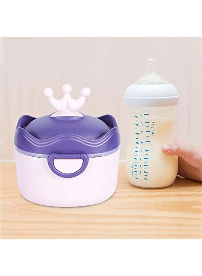 1pc Milk Powder Box Milk Powder Dispenser Portable Milk Storage Milk Powder Storage Box Anti-spill Container Body Powder Baby Pp Purple  - Image 3