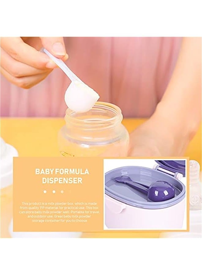 1pc Milk Powder Box Milk Powder Dispenser Portable Milk Storage Milk Powder Storage Box Anti-spill Container Body Powder Baby Pp Purple  - Image 4