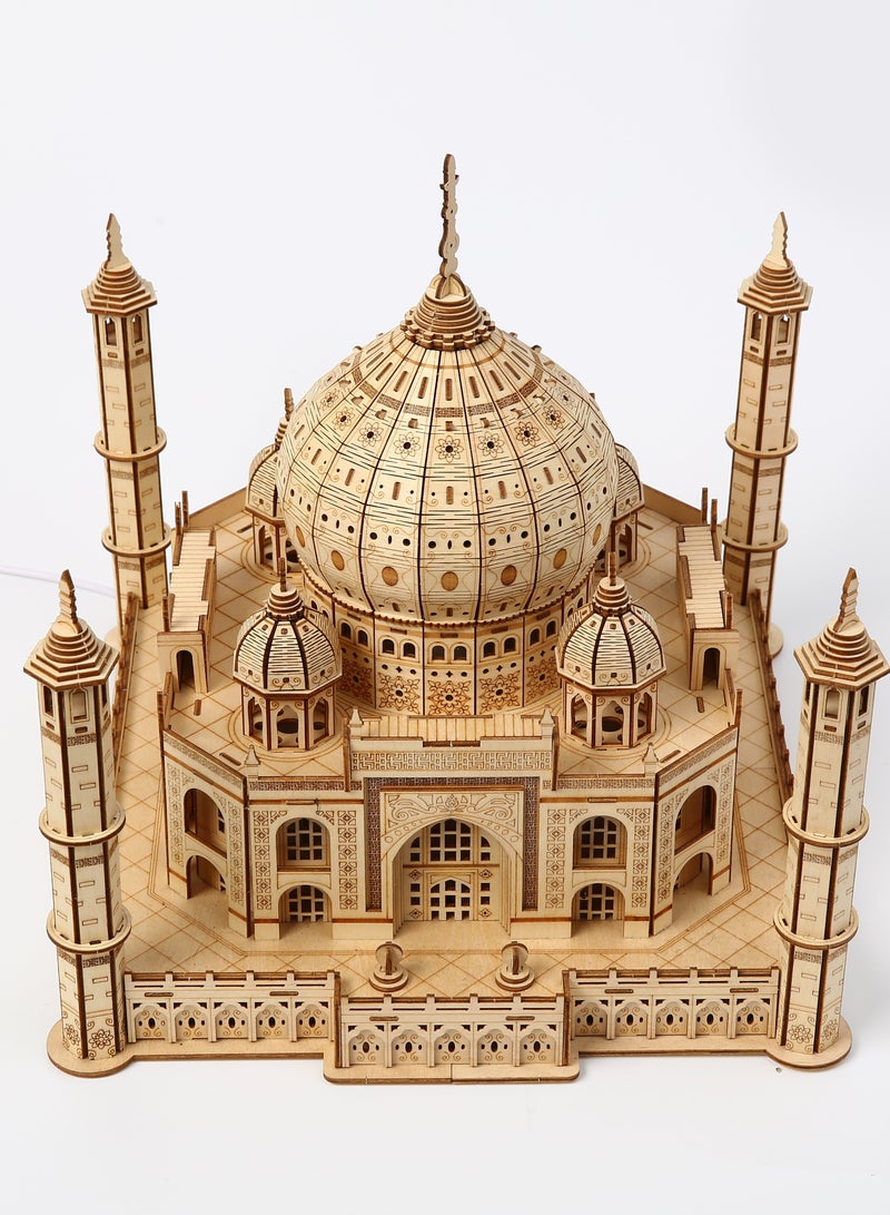 Taj Mahal Wooden Architecture Puzzle – 388PCS DIY Interlocking Assembly, Laser-Cut Birch Wood Model Kit, Handcrafted Gift for Adults  Teens 🕌 - Image 3
