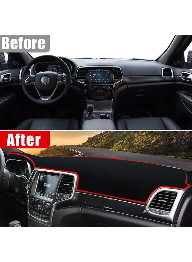 Black Dashboard Pad Cover For Jeep Grand 2011 2019 Right Hand Drive Interior Mat - Image 5