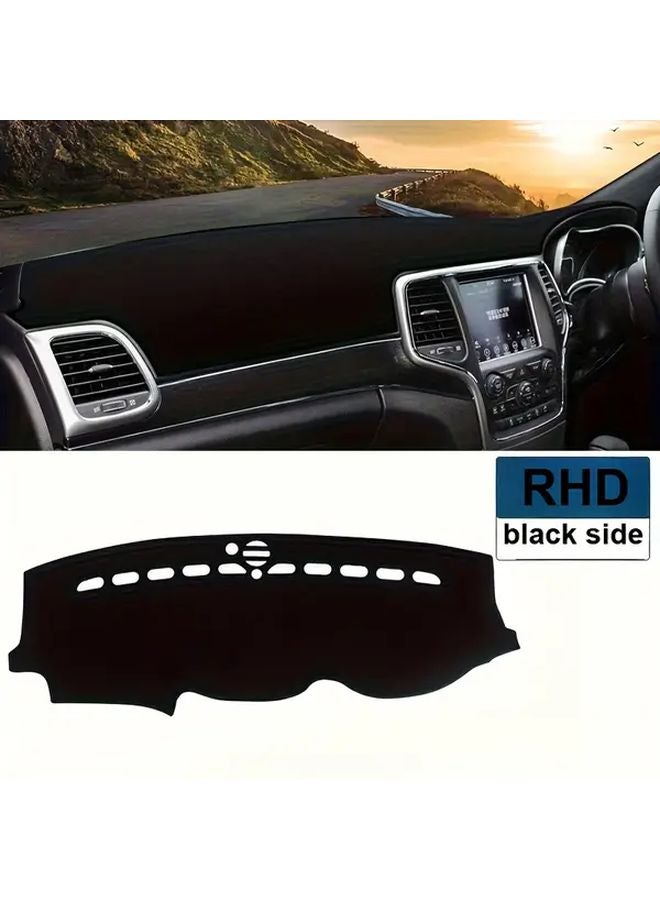 Black Dashboard Pad Cover For Jeep Grand 2011 2019 Right Hand Drive Interior Mat - Image 1