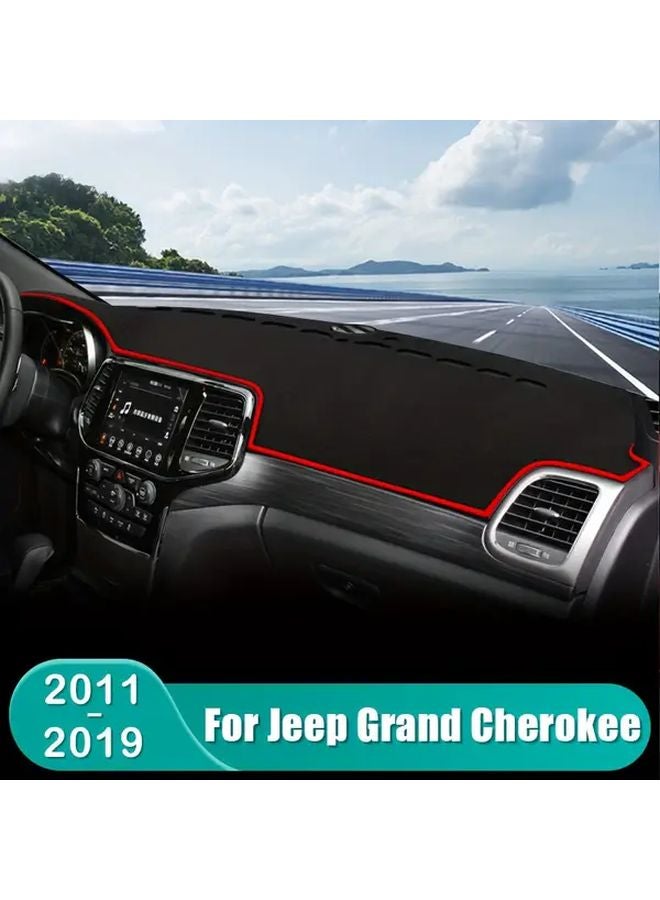 Black Dashboard Pad Cover For Jeep Grand 2011 2019 Right Hand Drive Interior Mat - Image 2