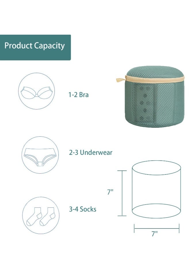 2 PCS Mesh Laundry Bags Bra Laundry Bags with Zips Bra Wash Bags Mesh Wash Bags Reuse Washing Machine Bag for Delicates Blouse Hosiery Underwear Bra Lingerie Baby Clothes - Image 4