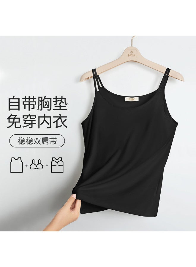 Goldlion Padded Slim Versatile Camisole For Women, Double Strap Layering Tank Top, Modal Sleeveless Vest For Outer Wear - Image 2