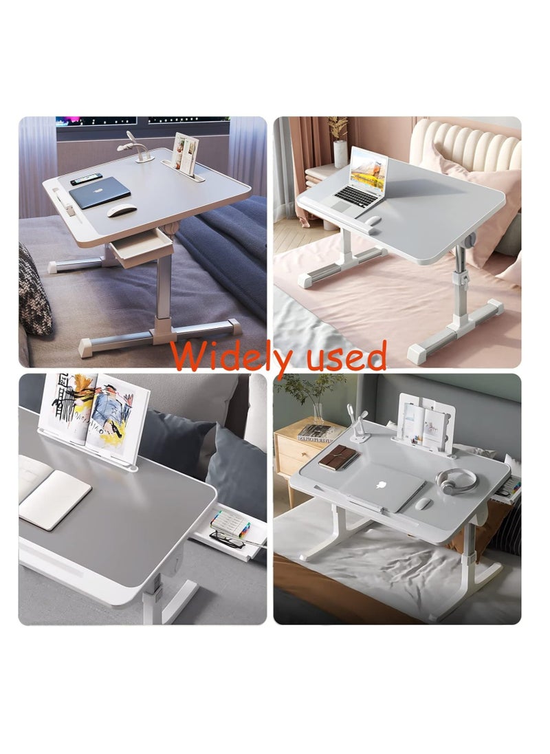 Generic - Foldable Nightstand, Multifunctional Laptop Nightstand with Hidden Drawer, Portable Lap Table with Folding Legs, Suitable for Sofa Eating, Working, Gaming. - Image 1