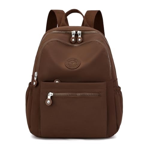 Tanweibago Mini Nylon Women Backpacks11L Small Ladies backpacks Casual Lightweight Women Shopping Travel Daypack Brown - Image 1
