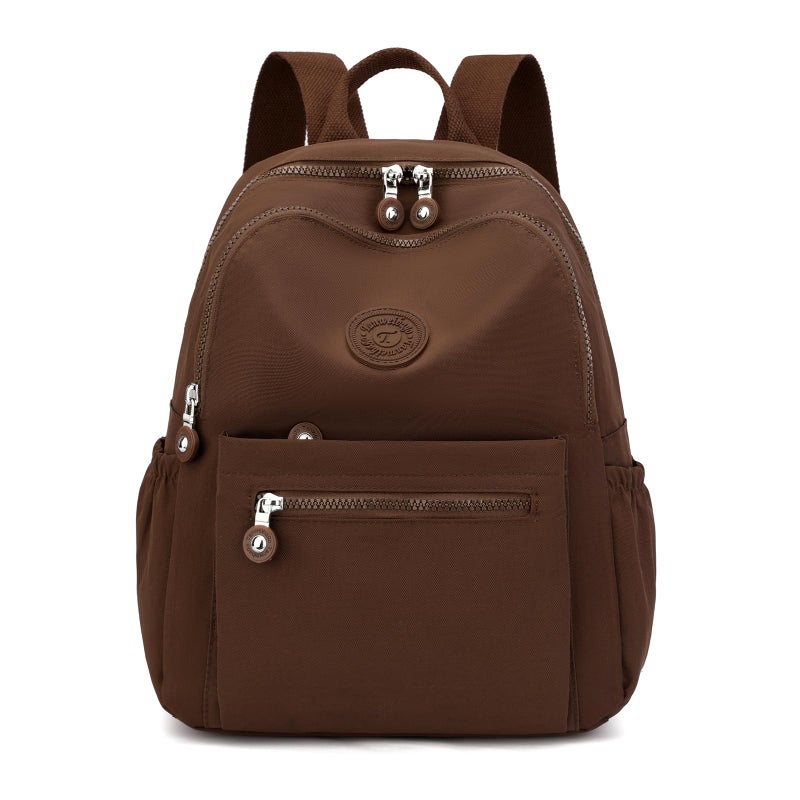 Tanweibago Mini Nylon Women Backpacks11L Small Ladies backpacks Casual Lightweight Women Shopping Travel Daypack Brown - Image 2