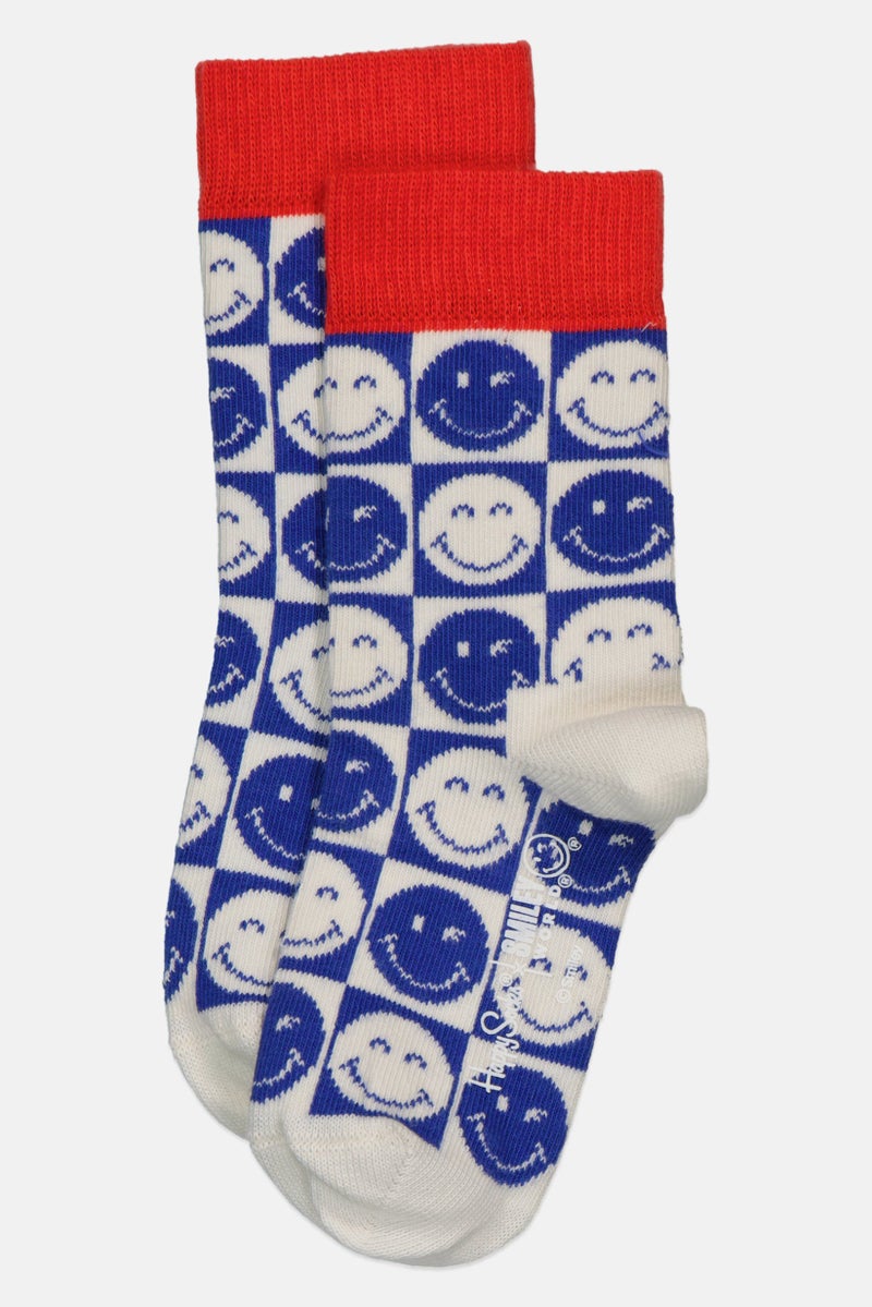 Happy Socks x Smiley World Toddlers Boy 1 Pair Zen Smiley Crew Socks, Multicolor - Image 3