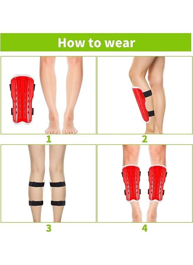 HY Soccer Shin Guards Shin Pads for Kids Youth Adult, Support for Shin Splint Baseball Boxing Kickboxing MTB, Lightweight(1PAIR)  - Image 3