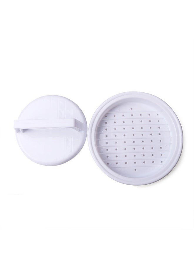 yongsheng Burger Meat Compactor White 13.1cm，Create Patties Burger Patty Mold Machine Easy to Use Dishwasher Safe for Home Kitchen  - Image 1