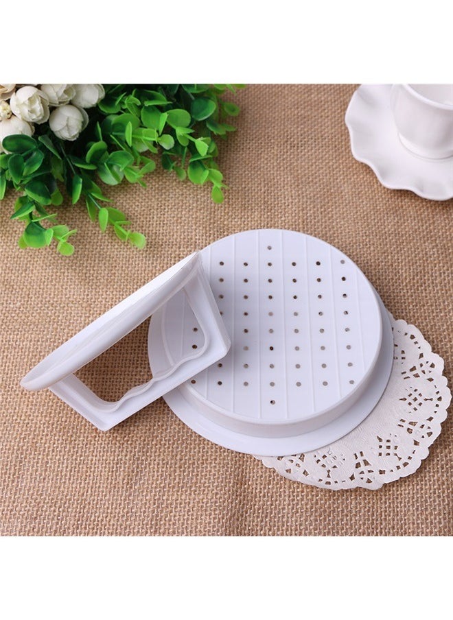 yongsheng Burger Meat Compactor White 13.1cm，Create Patties Burger Patty Mold Machine Easy to Use Dishwasher Safe for Home Kitchen  - Image 3