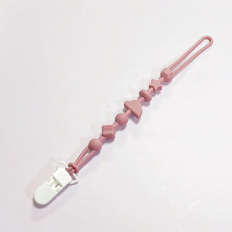 Xs Silicone Teething Chain with Anti-Loss Strap - Baby Teether Toy - Image 1