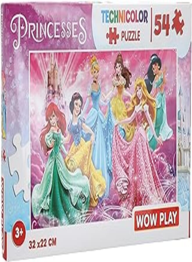Wow Play Disney Princess Puzzle 54-Pieces, 32 cm x 22 cm Size