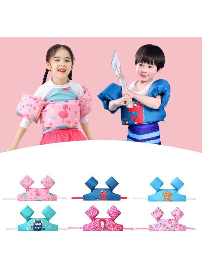 Generic Cartoon Baby Swimming Arm Floats Arm Rings Vest Buoyancy Aid Water Sleeves Swimming Equipment Outdoor Sports Leisure-Color:Blue-tailed Mermaid  - Image 3