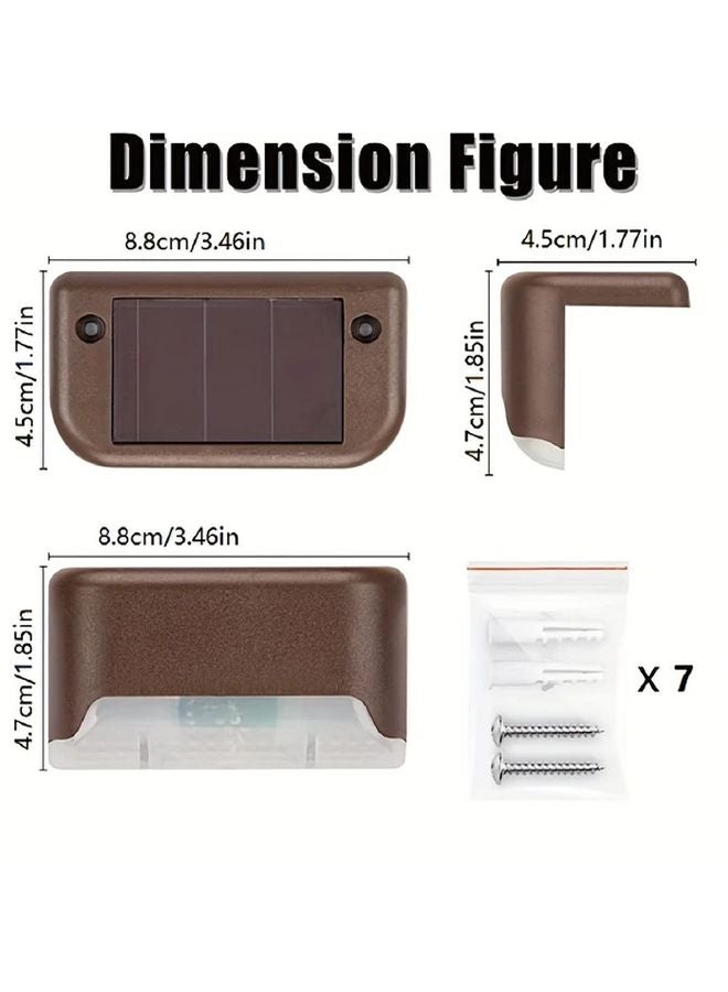 7 قطع مصابيح شمسية للحدائق في الهواء الطلق، إضاءة LED دافئة، ديكور للممرات والفسحات - Image 3