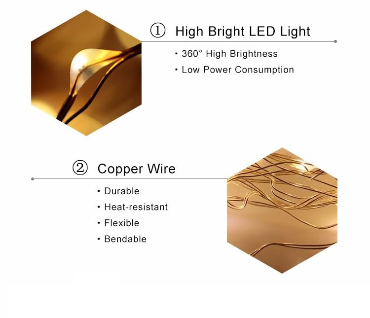 Mopslik Mopslik Wine Bottle Cork Fairy String LED Lights with Copper Wire String Decorative Lights 20 LED 2 Meter Multicolour Pack of 2 - Image 4