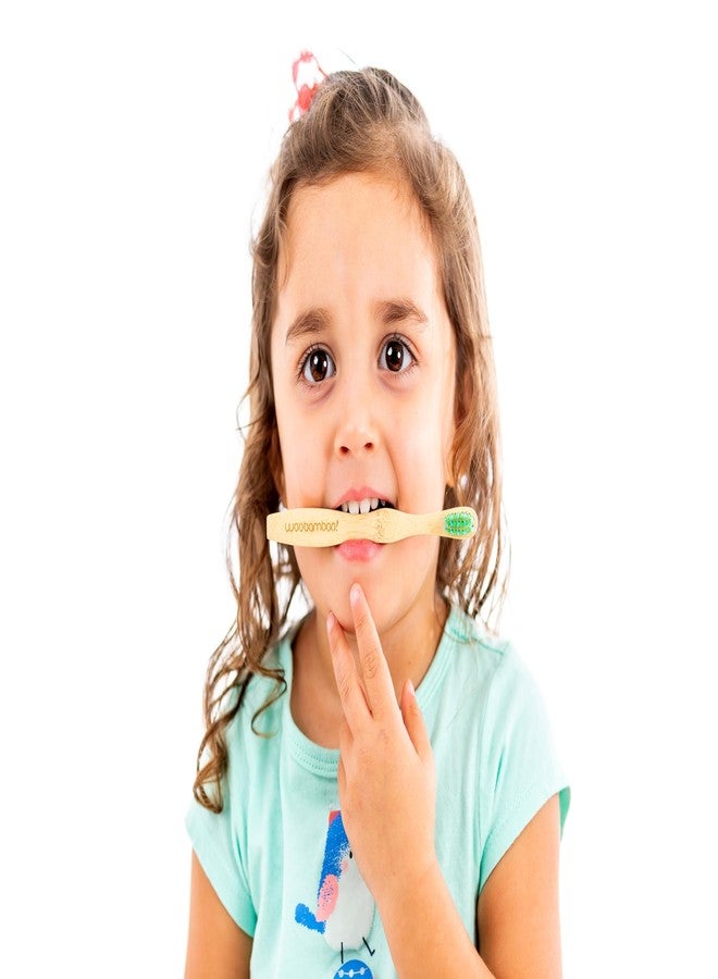 Woobamboo! Kid's Bamboo Toothbrush - Super Soft BPA Free Nylon Bristles - Eco-Friendly, Biodegradable, Compostable, Vegan (Pack of 2) - Image 5