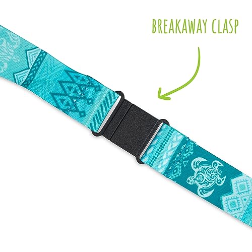 Limeloot Tattoo Tribal Sea Turtle Lanyard for Keys, ID Badges, and Accessories. Includes Quick Release Buckle, Breakaway, and Flat Ring. - Image 3