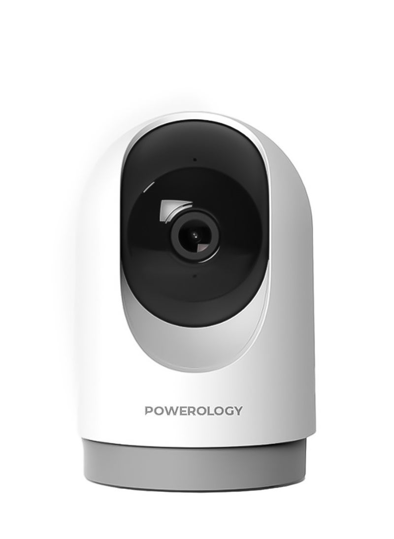 Powerology Indoor PTZ Smart Camera, 3 Mega Pixels with Resolution (2304 x 1296) Powerology PTZCAMWH - White  - Image 1