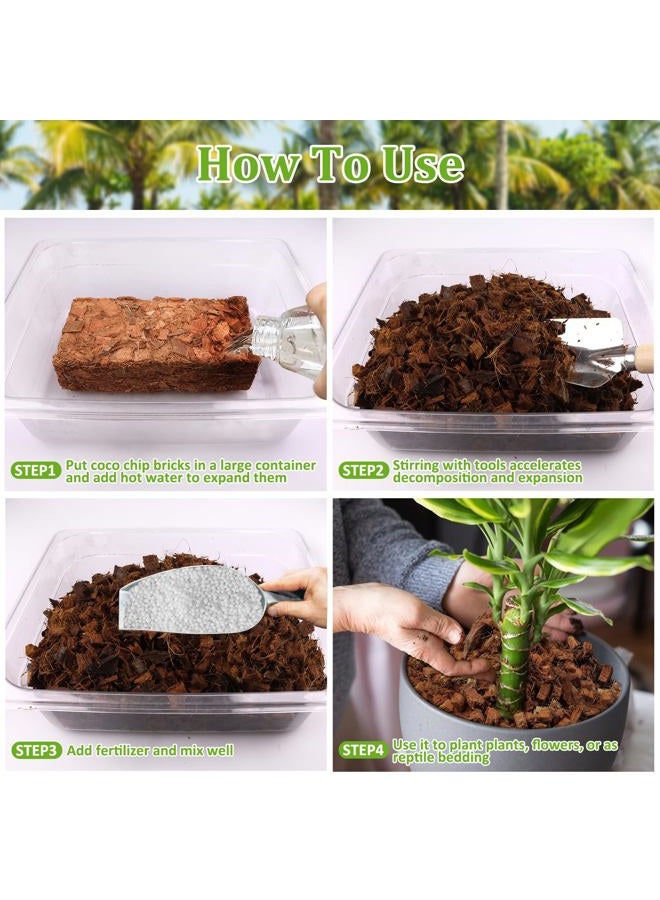Riare Coco Chips Substrate for Plants High Expansion Coconut Substrate Coco Husk Mulch for Garden Flowers, Herbs, Planting (2) - Image 4