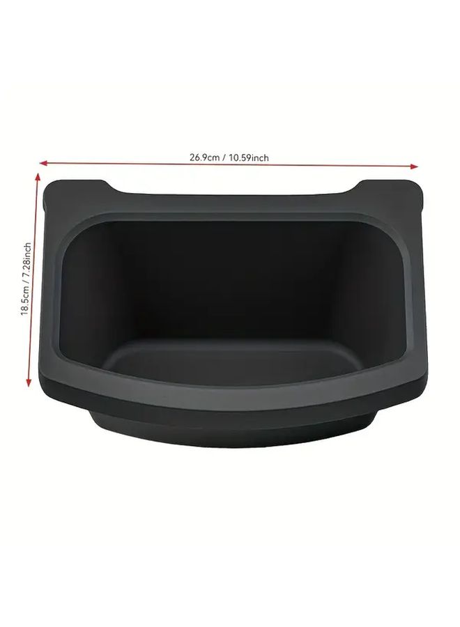 Black Rear Storage Box Tray For Tesla Model Y Rear Seat Organization - Image 2