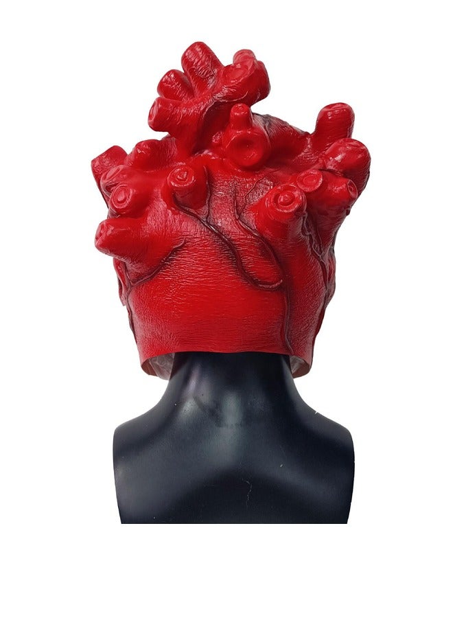 Heart Head Cos Mask Dorohedoro Heart Senior Shin Red Head Cover is suitable for parties and festivals - Image 4